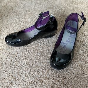 Cute Patent Leather Ankle Strap Flat